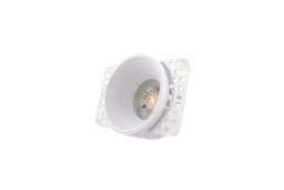 [10408] Ojo de Buey Rimless (escondido en plafon), Fijo, MR16/GU10, Blanco 3000K Constr Aluminio, Bombillo Incl