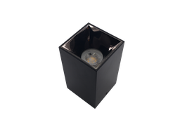 [10410] Ojo de Buey Superficie de Exterior, MR16/GU10 Cuadrado Negro 3000K Constr Aluminio, Bombillo Incl