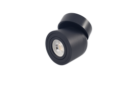 [10414] Ojo de Buey Superficie, Redondo, Ajustable, MR16/GU10, Negro 3000K Constr Aluminio, Bombillo Incl