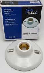 [10524] Rosetta de Porcelana Blanco New York Electric MFG