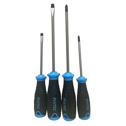 [10547] Set de 4 Destornilladores Cromo Vanadio Magnetico, SL4x75mm, SL5x100mm, SL6x150mm, PH0x75mm, PH1x100mm, PH2x150mm