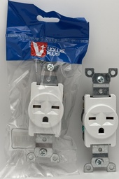 [10651] Tomacorriente 15A/240V Blanco (NEMA 620R)