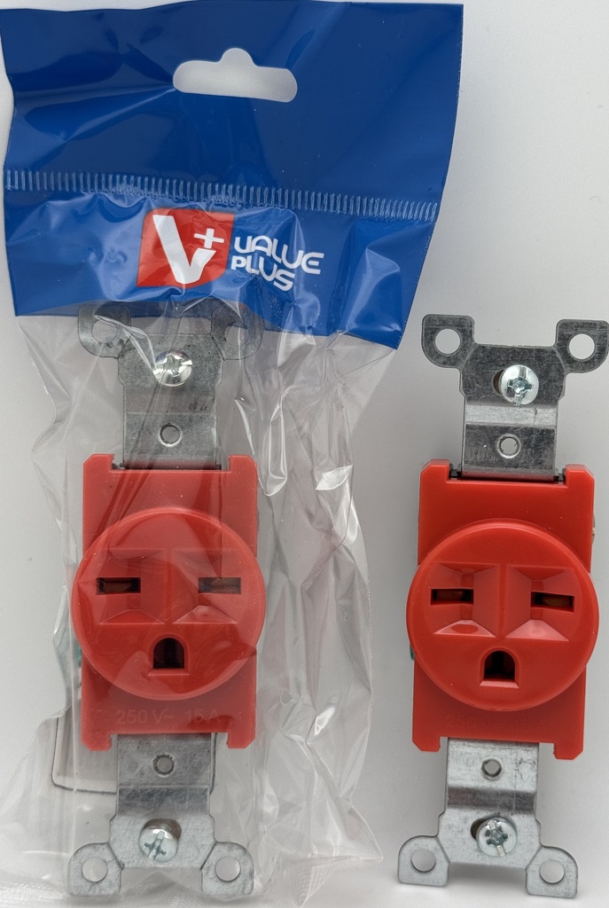 Tomacorriente 15A/240V Rojo (NEMA 620R)