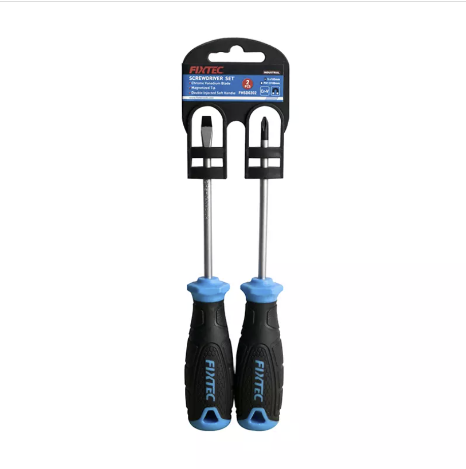 Destornilladores Doble CRV Magn Plano SL6x100mm + PH2x100mm