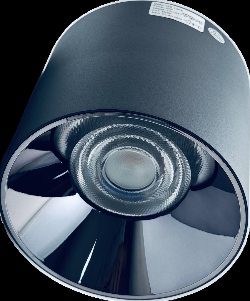Downlight Exterior de Superficie Cilindro 30W Negro