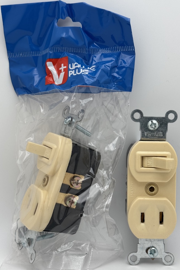 Interruptor/Tomaccorriente Tradicional 15A