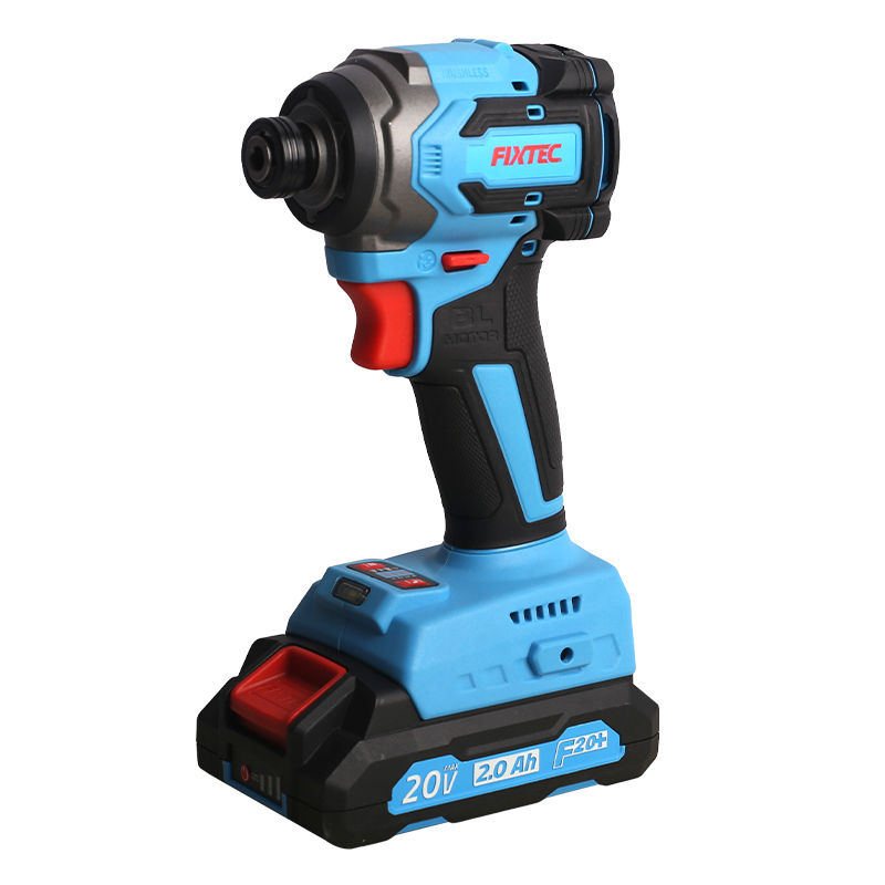 Kit Taladro/Destornillador 20V, Brushless, de Impacto 1/4" Hex, 230nm, 3200rpm con dos baterias 2000mAH, cargador rapido y bolso