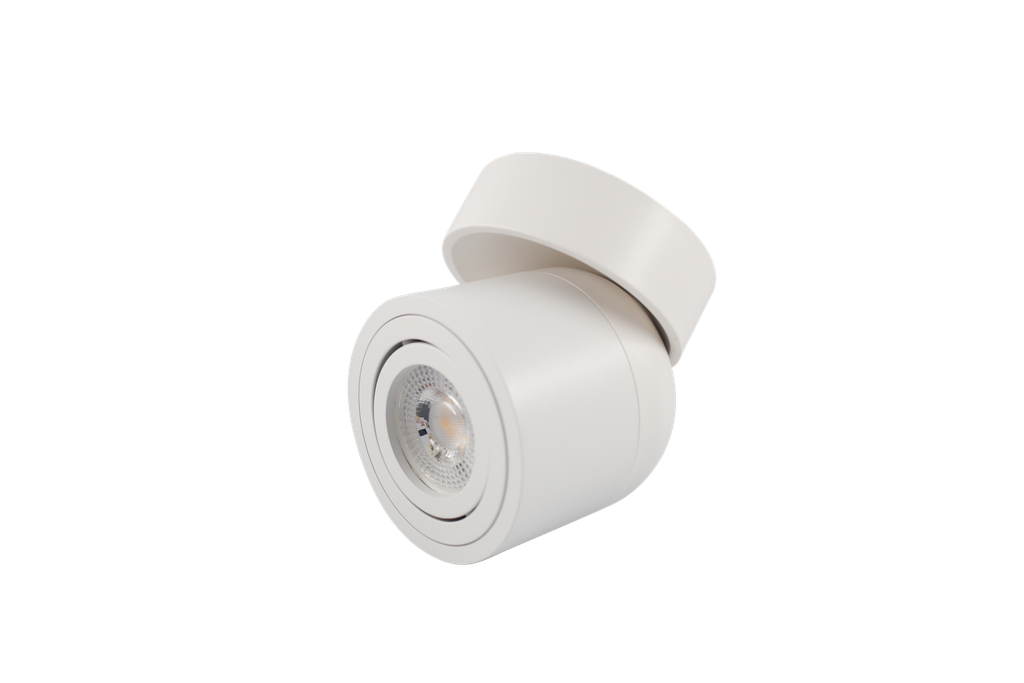 Ojo de Buey Superficie, Redondo, Ajustable, MR16/GU10, Blanco