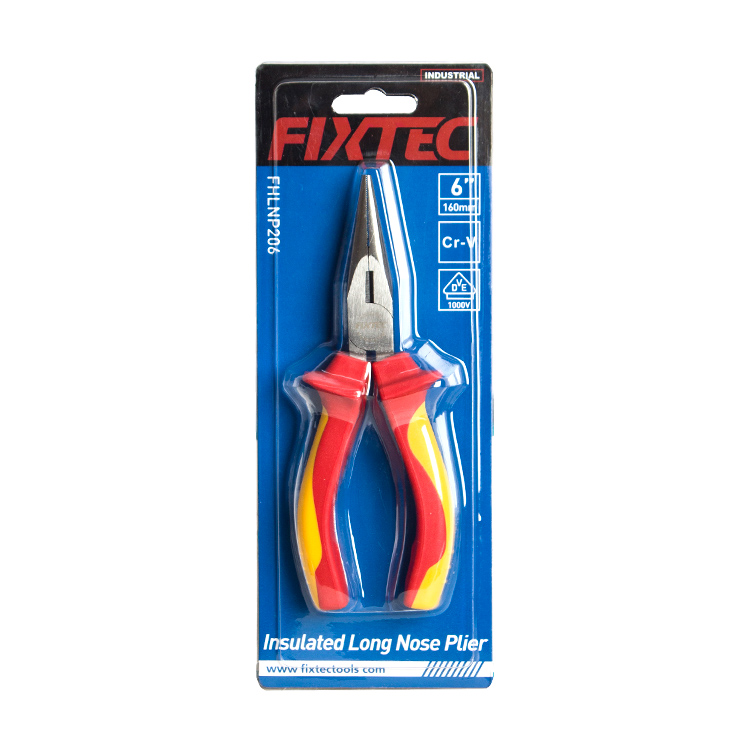 Pinza Punta Larga 6" VDE 1000V Cromo Vanadio CRV