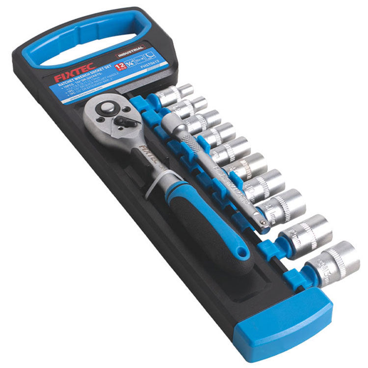 Set de Chicharra CRV 1/4" Con 10 Cubos CRV mm