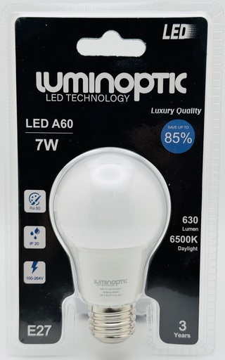 [10053] Bombillo 7W/A60/6500K Blister