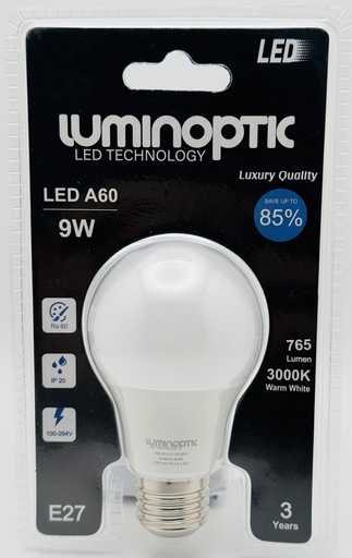 [10054] Bombillo 9W/A60/3000K Blister