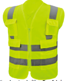 [10090] Chaleco Reflectivo Cert CE con Bolsillos