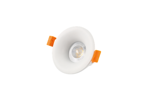 [10403] Ojo de Buey MR16/GU10, Rim Fluido, Fijo, Ajustable IP20 3000K Constr Aluminio, Bombillo Incl