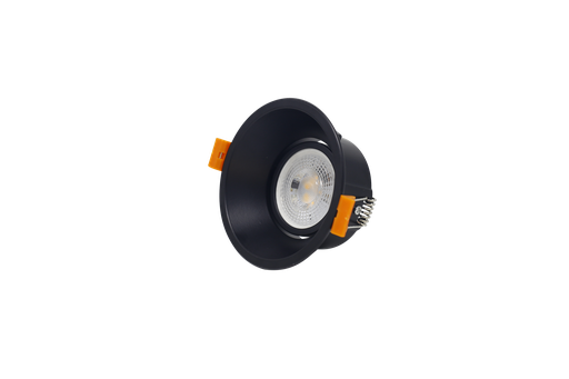 [10405] Ojo de Buey MR16/GU10, Rim Minimo, Negro, Ajustable IP20 3000K Constr Aluminio, Bombillo Incl
