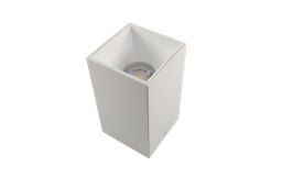 [10409] Ojo de Buey Superficie de Exterior, MR16/GU10 Cuadrado Blanco 3000K Constr Aluminio, Bombillo Incl