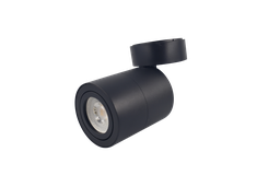 [10412] Ojo de Buey Superficie, Cilindrico, Ajustable, MR16/GU10, Negro