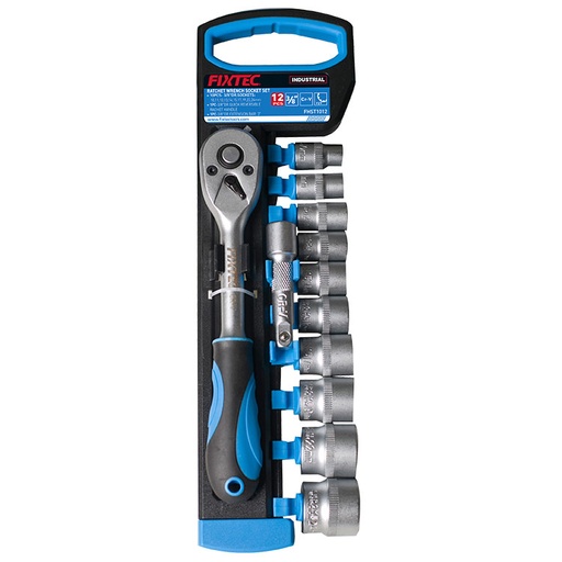 [10561] Set de Chicharra CRV 3/8" Con 10 Cubos CRV mm