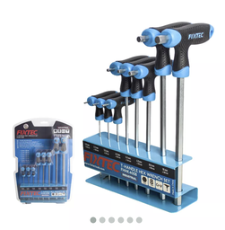 [10570] Set de Llaves Allen CRV 8 Piezas Mango en T