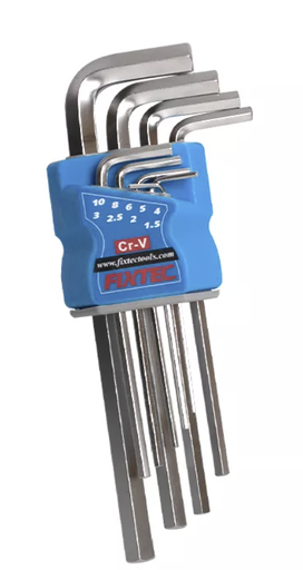 [10572] Set de Llaves Allen CRV de 9 Piezas Individuales