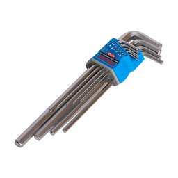 [10573] Set de Llaves Allen CRV Extra Larga de 9 Piezas Individuales