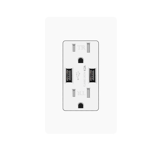 [10649] Tomacorriente + USB Doble New York Electric Décor 15A/125V
