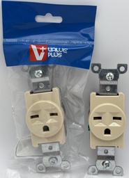 [10652] Tomacorriente 15A/240V Crema (NEMA 620R)