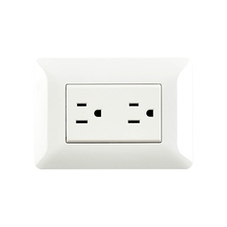 [10655] Tomacorriente Doble Modena Elettrica 15A/110-250V