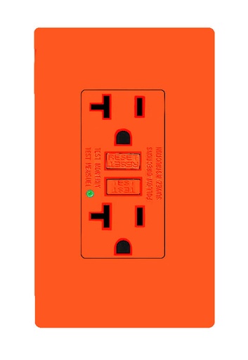 [10661] Tomacorriente New York Electric Décor Rojo 20A/125V GFCI