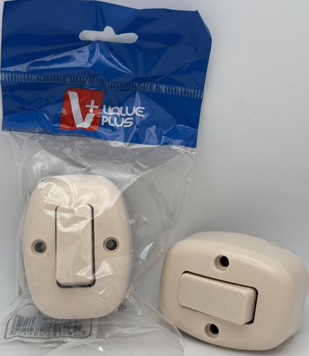 [10673] Interruptor Superficie Screw Valuplus 10A
